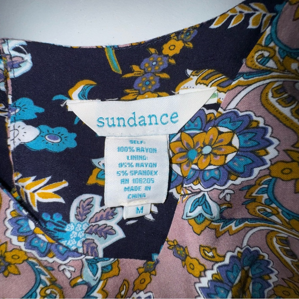 Sundance‎ Golden Avignon Dress Boho Floral Patchwork Women’s Size M - Picture 4 of 6